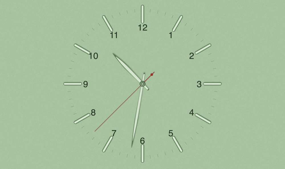 Dial screensaver in the Pistachio palette