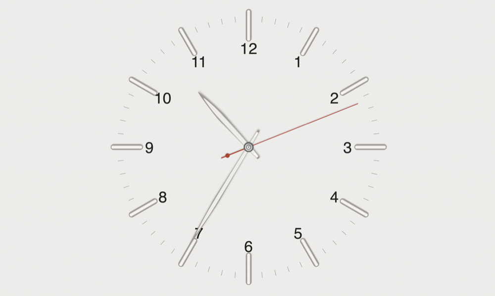 Dial screensaver in the White palette