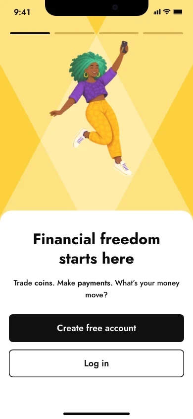 Yellowcard onboarding welcome screen