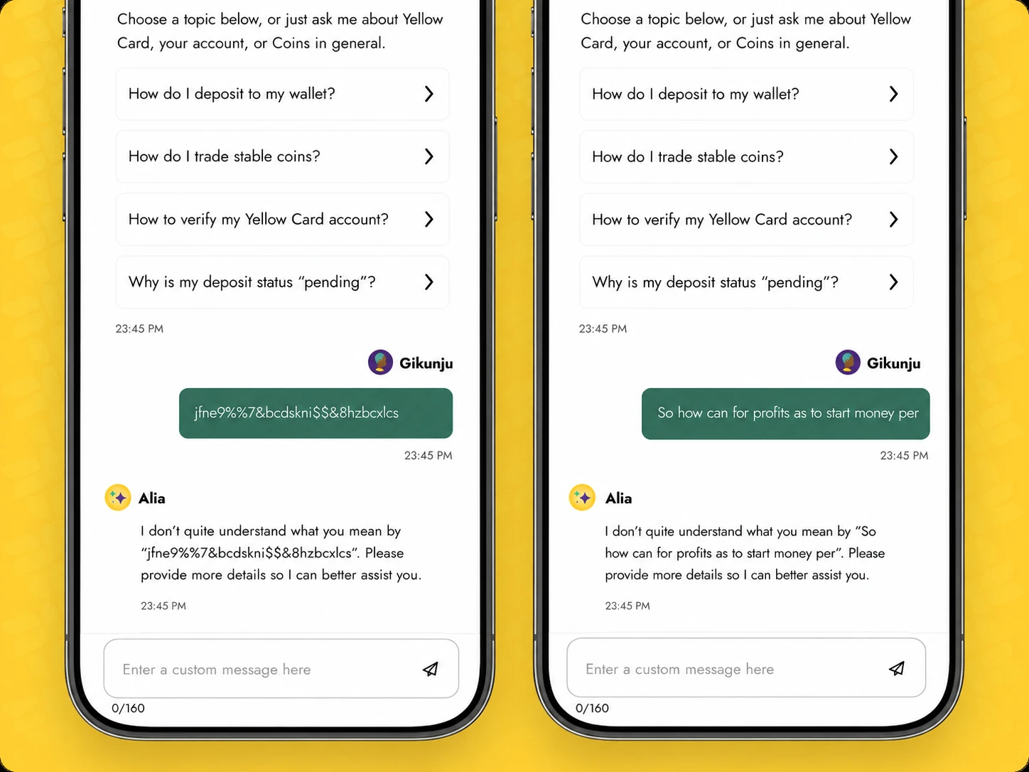 Alia handling garbled and nonsensical user inputs