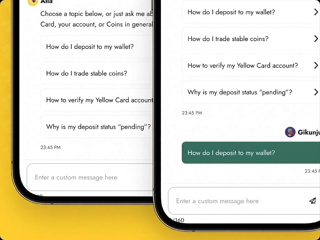 Alia suggested questions and user message flow